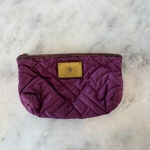 Tory Burch Purple Nylon Quilted Pouch